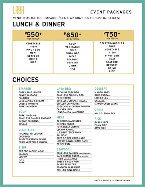 LASA BBQ: MENU – LASA BBQ .